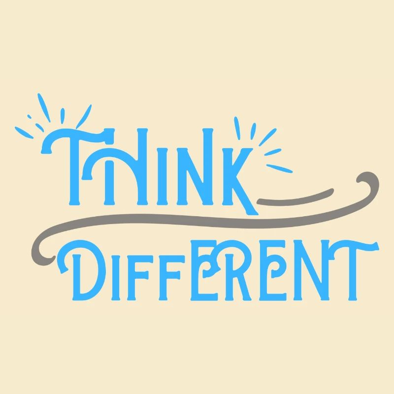 Think Differnet Blaue Grau Design