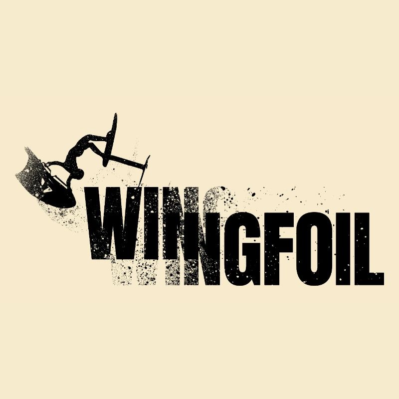 Wingfoiler mit Schriftzug
