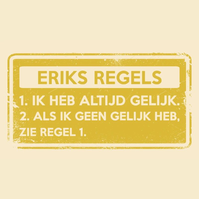 règles Eriks. Cadeau original.