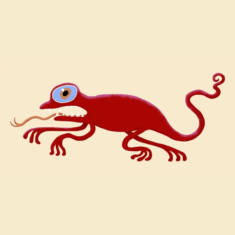 ulkige Echse-rot