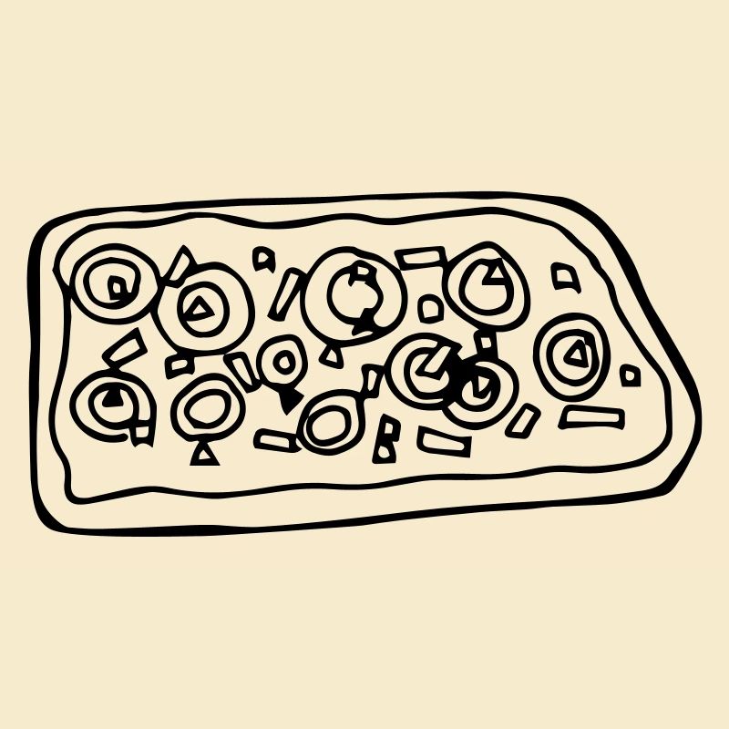 Pizza groß, Flammkuchen