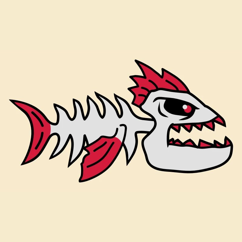 Fish Bone Punk Monster