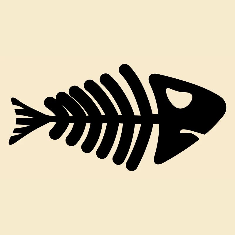 fish skeleton bone tail