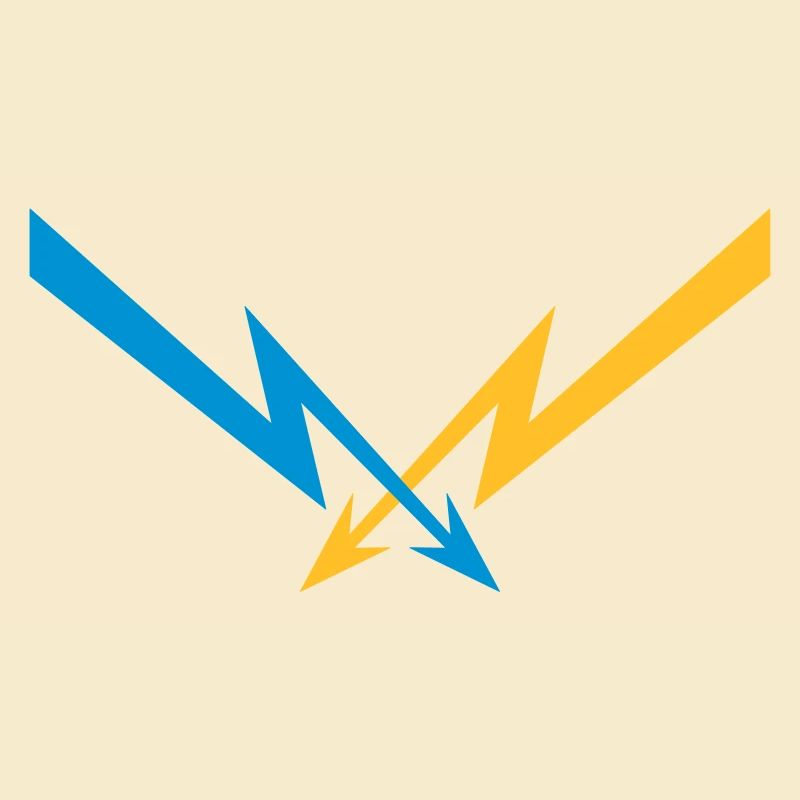 2 blitze muster elektrisch strom energie starkstro