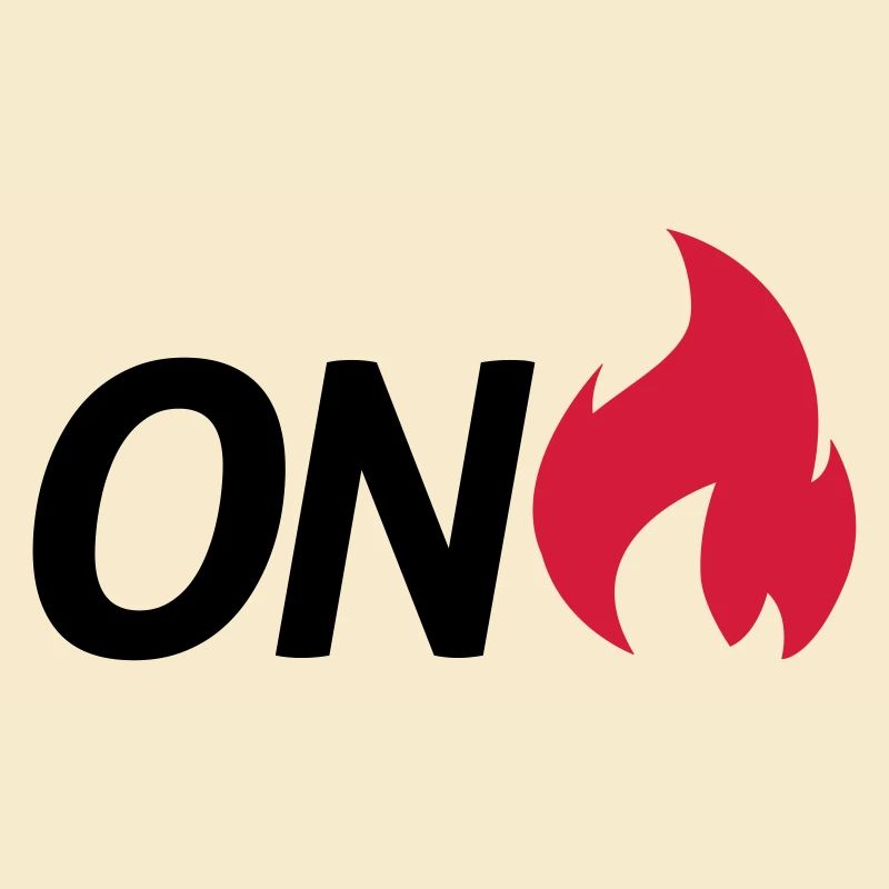 on fire