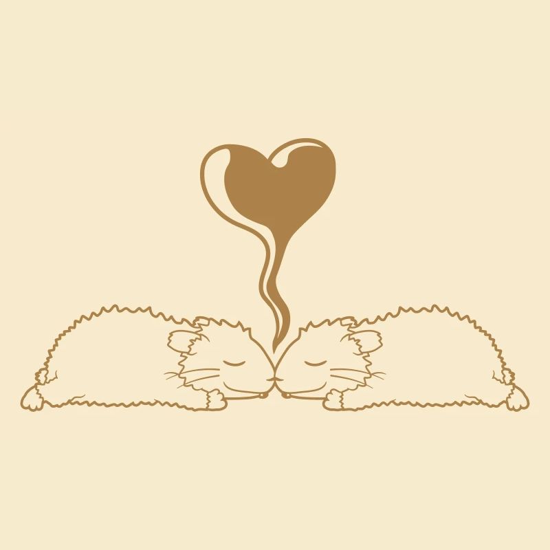 2 Cute Hamsters in Love Rabbit Rabbit Sleeping