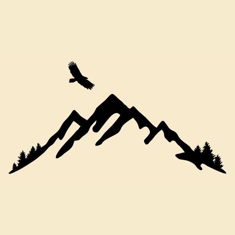 Mountain and eagle