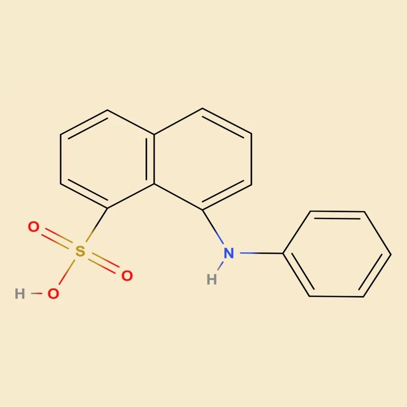 Lipase Molecule - Colored Structural Formula
