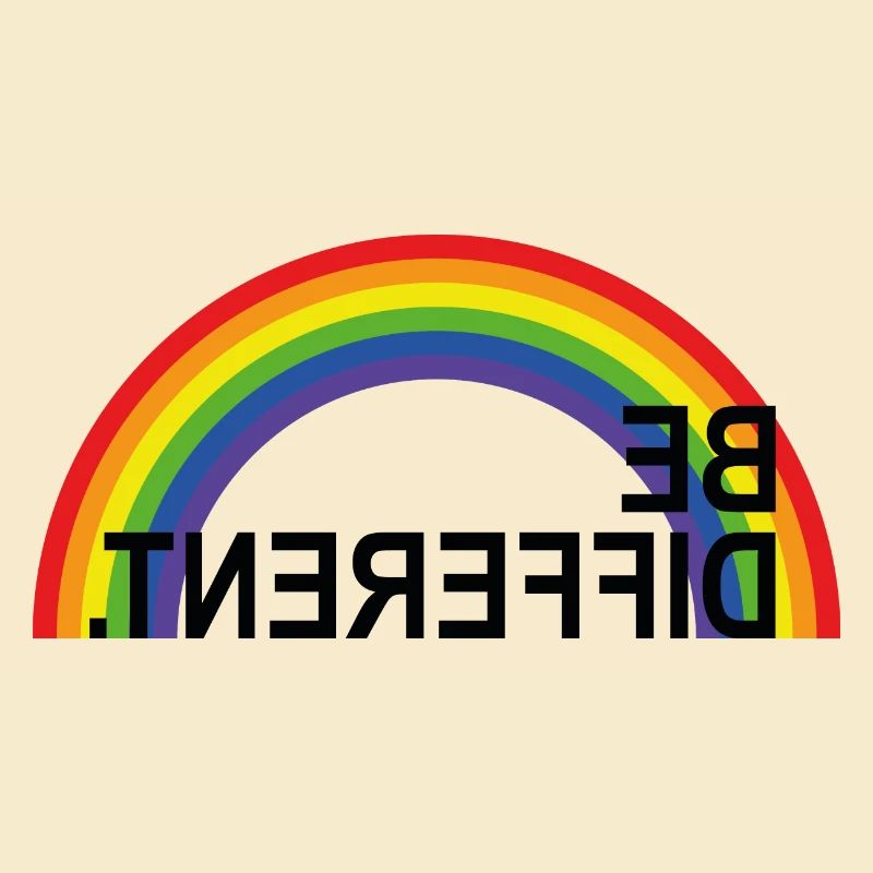be different rainbow rainbow design with saying