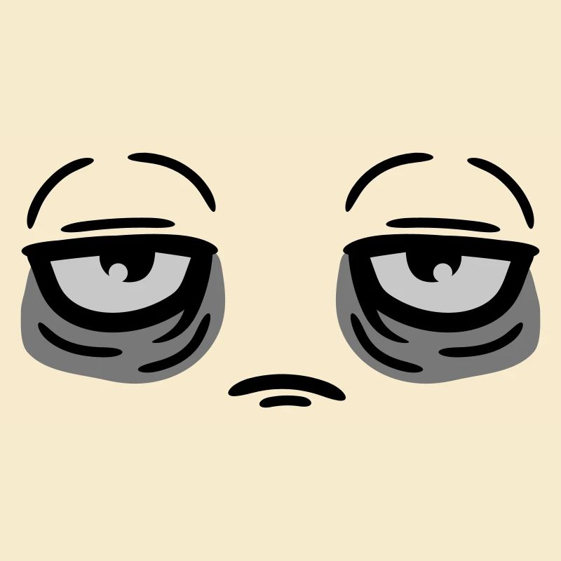 Funny tired face
