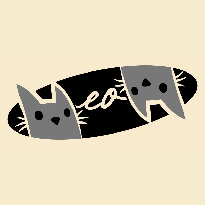 Katzen Logo Text Meow