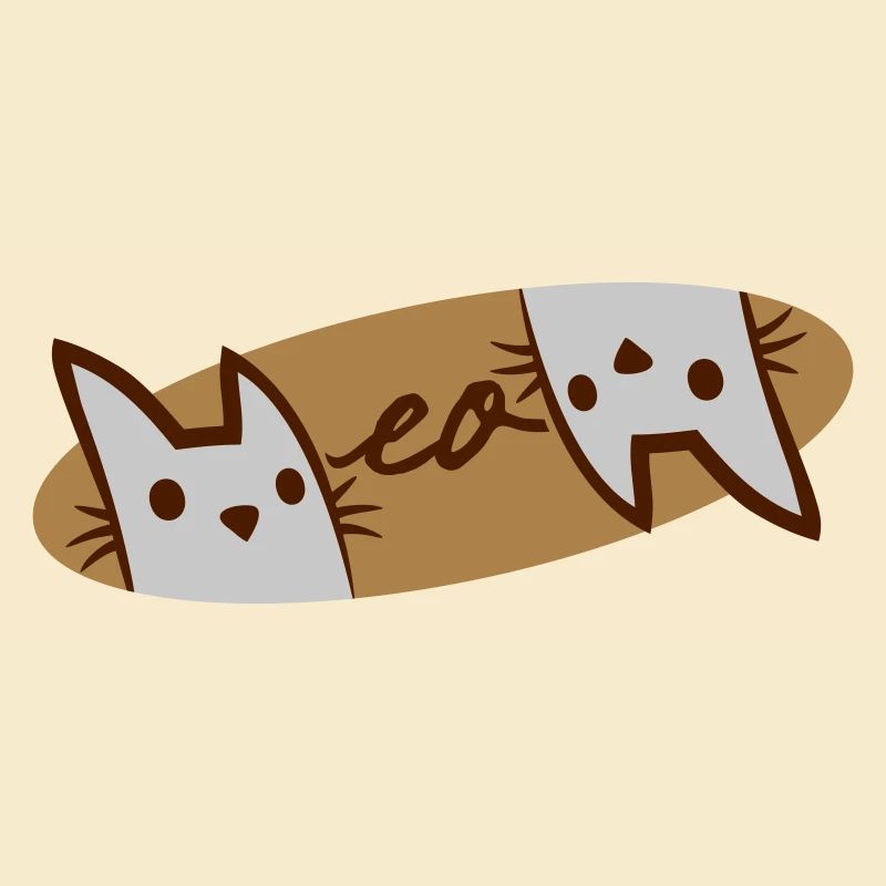 Logo Text Meow Katzen
