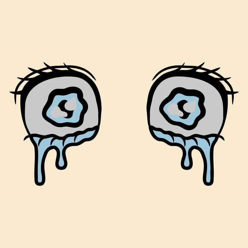 Comic Eyes Tears Sad