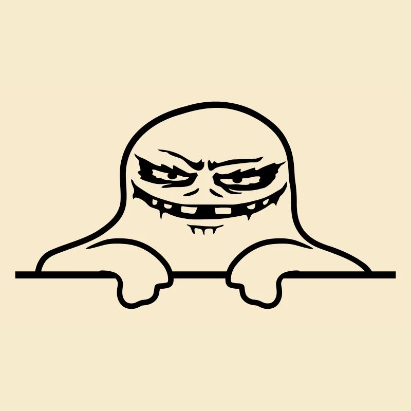 Geist Comic Mauer Monster