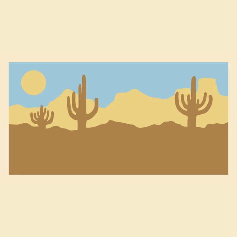 Wüste Landschaft Silhouette Skyline