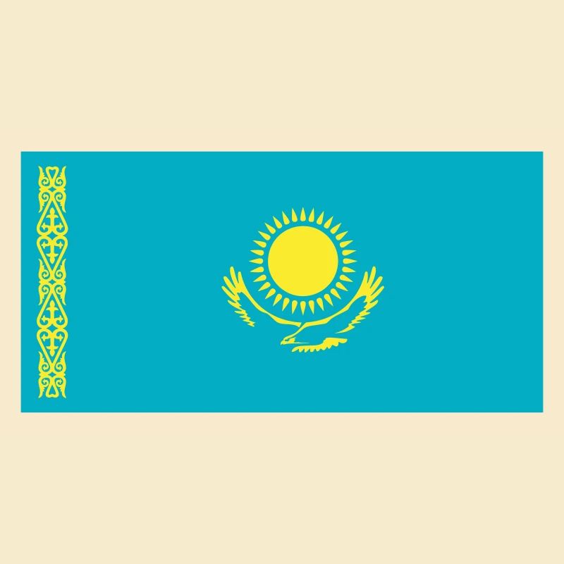 Kasachstan Flagge / Drapeau Kasachstan