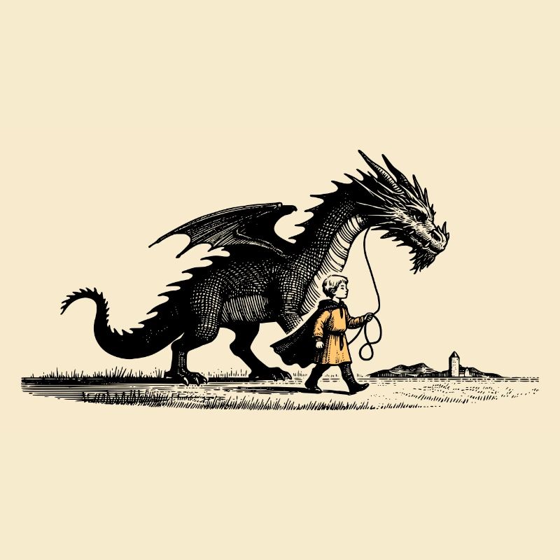 Kleiner Junge mit Drachen