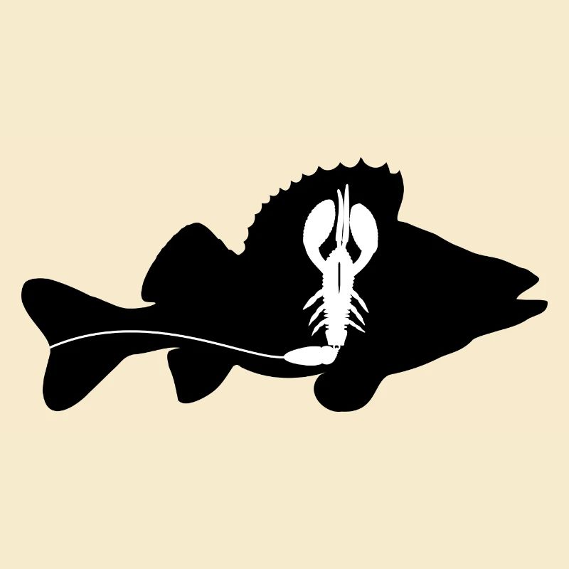 Barsch mit Creature Bait - schwarz
