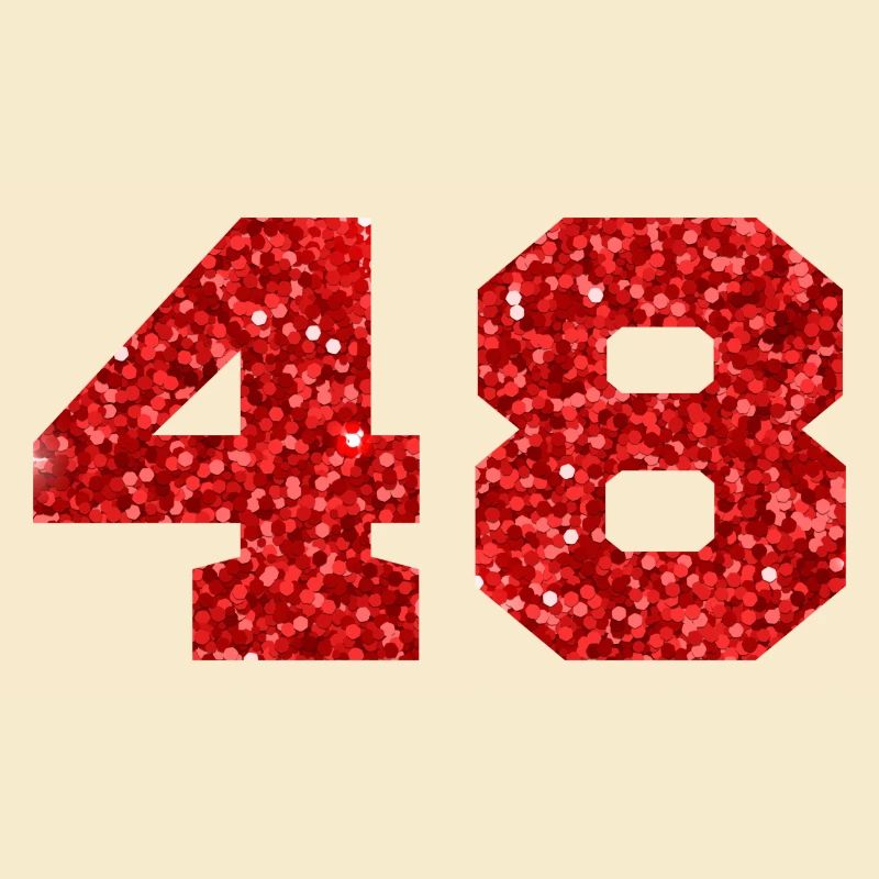 Nummer 48 Roter Glitzer - 48. Jahrestag