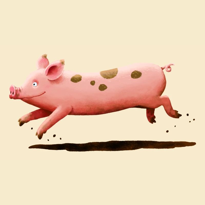 rennendes Schwein