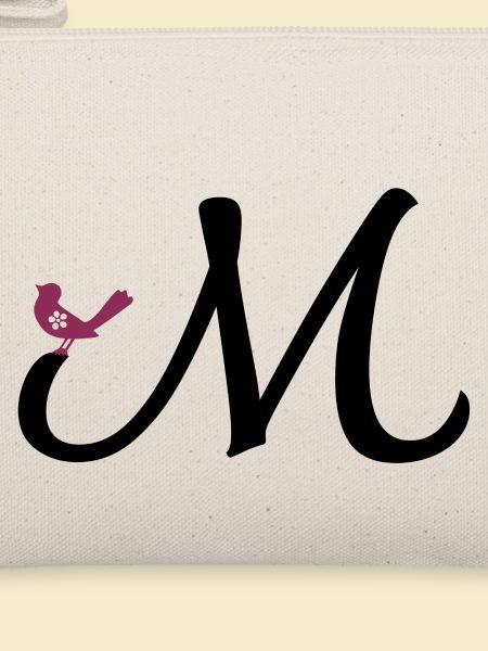 Buchstabe M mit Vogel