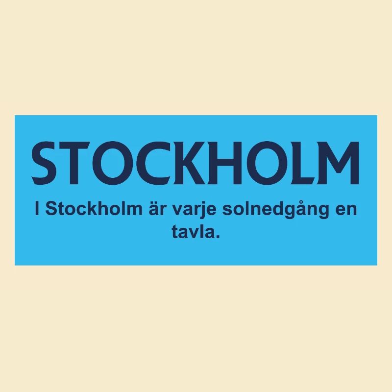 Conception de panneau de coucher de soleil à Stockholm
