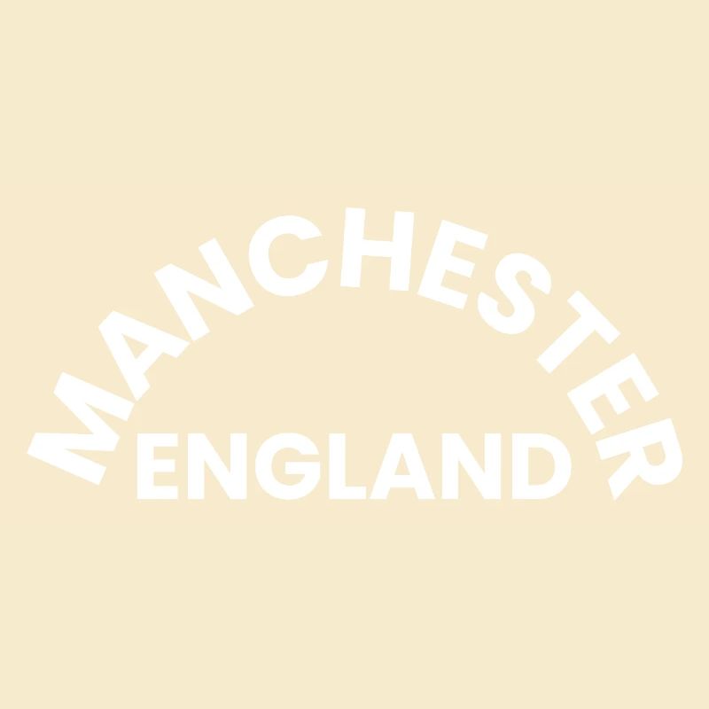 Manchester England Circle Text