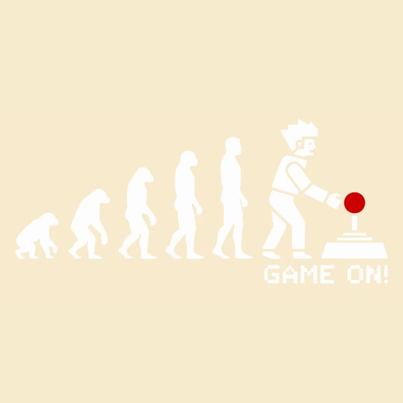Game On Evolution: Gaming Button Gamer Nerd