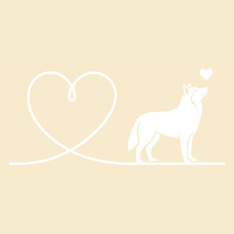 Schlittenhund Silhouette eines Huskys