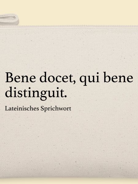 Bene docet, qui bene distinguit.