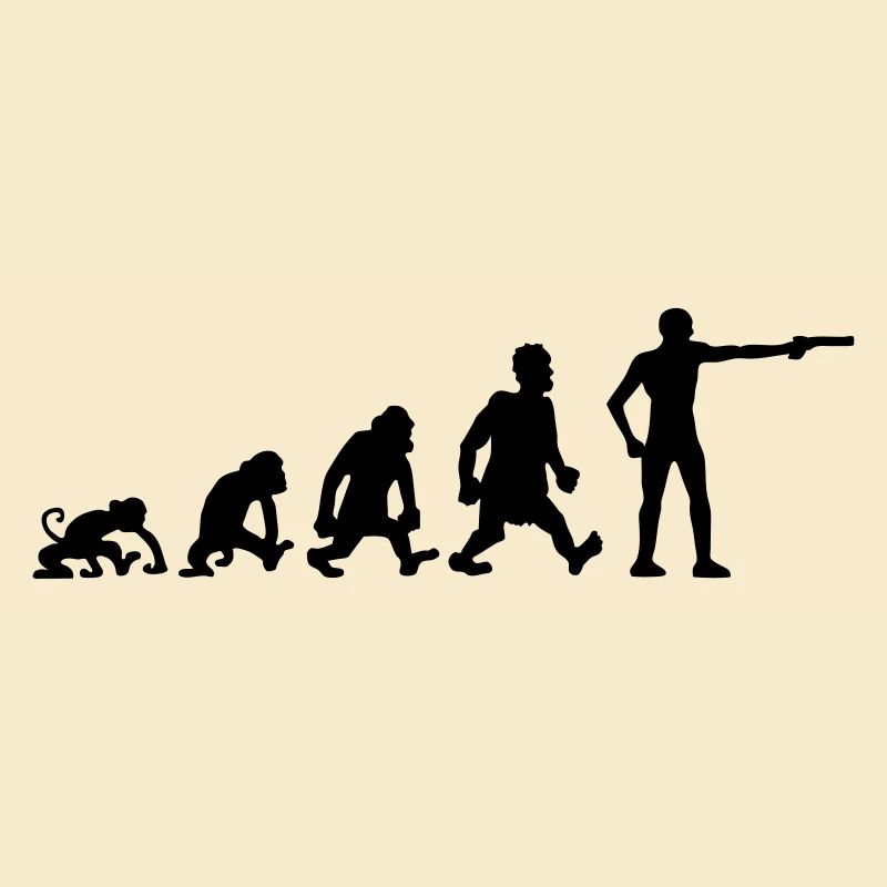 Zeichnen Evolution Spaß Sport Schießen Pistole Hum