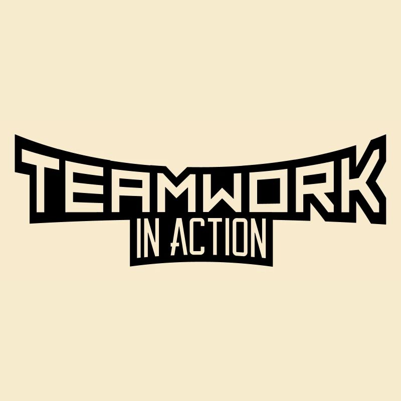crew teamwork cool design in action logo team work