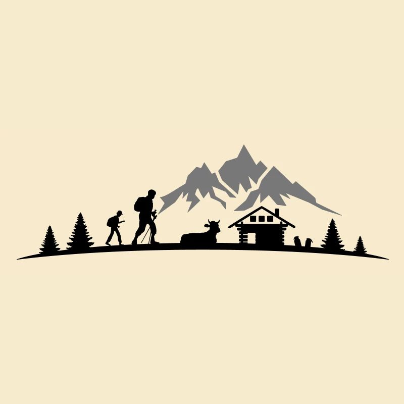 Reise - Berge Wanderer