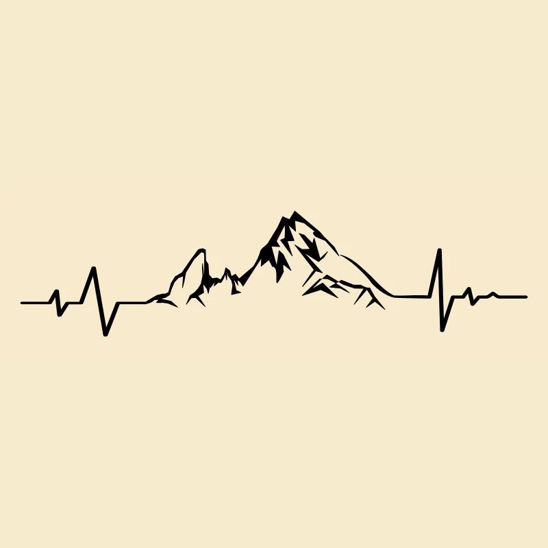 Berg Watzmann Heartbeat ECG - Couleur librement sélectionnable