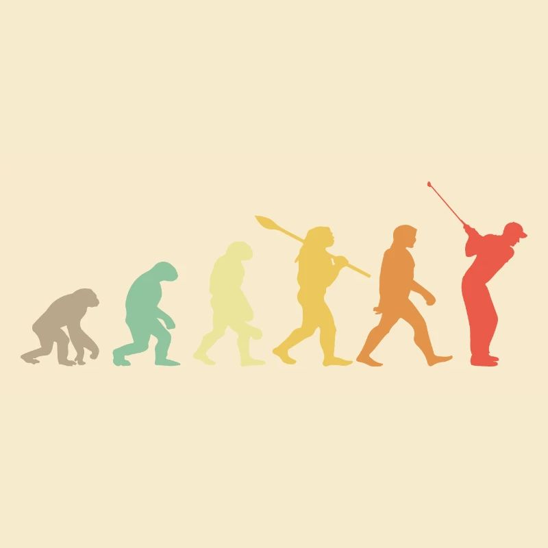 Golf Évolution Rétro Cadeau Pour Golfeurs