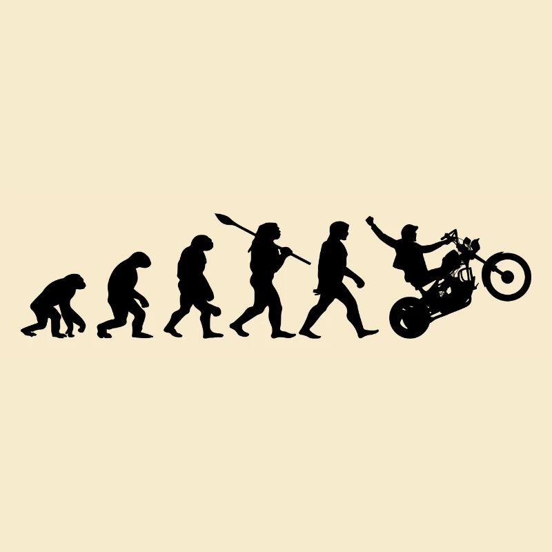 Motorcycle Biker Evolution Motorcyclists