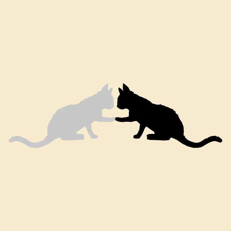 2 jolies silhouettes de chats