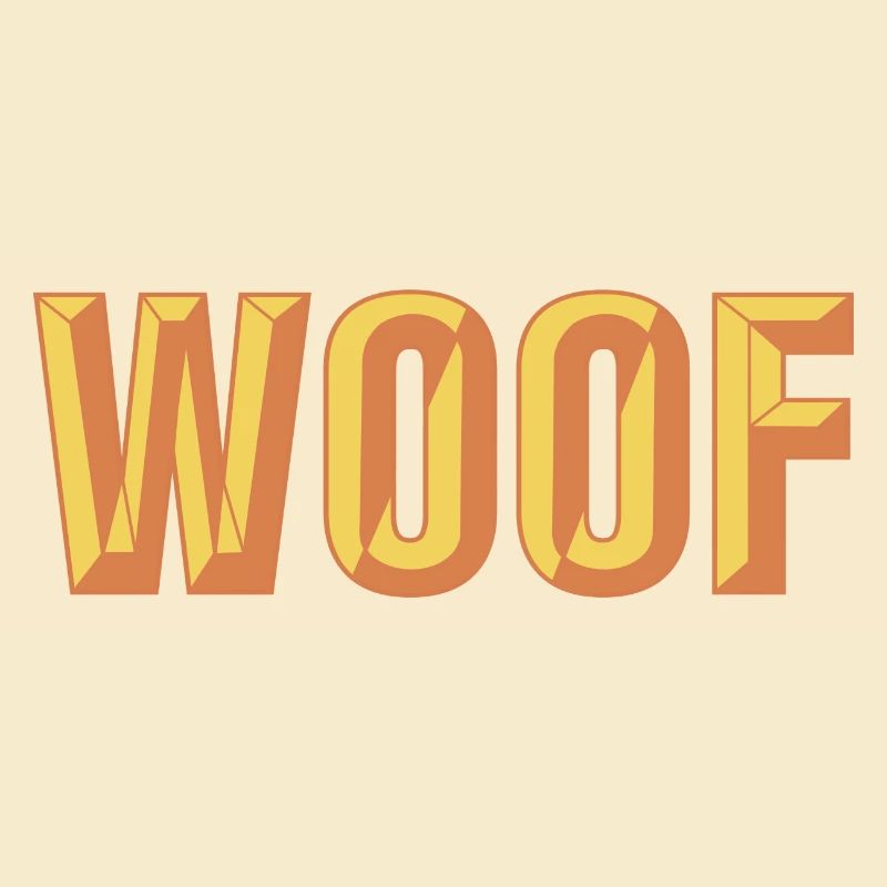 Conception de texte biseauté Woof