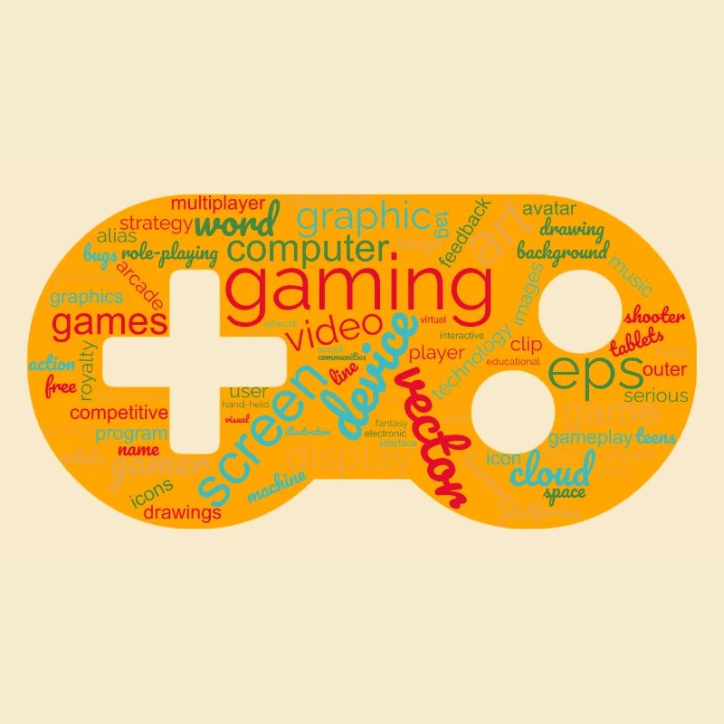 wordcloud gaming orange