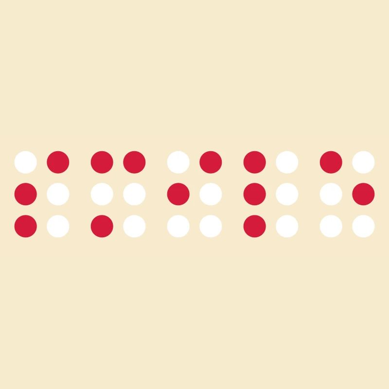 Sourire en code braille, script braille pour les aveugles