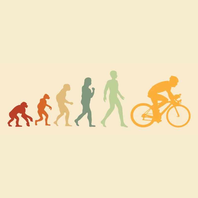 Evolution Cyclist Gift for Cyclist Bicycle MTB