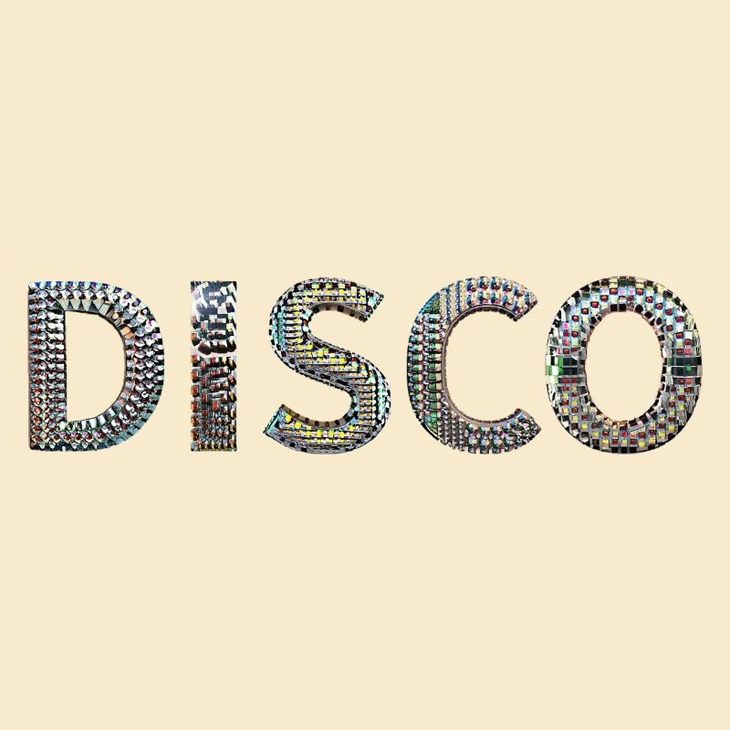 DISCO lettrage boule disco look danse devisefun