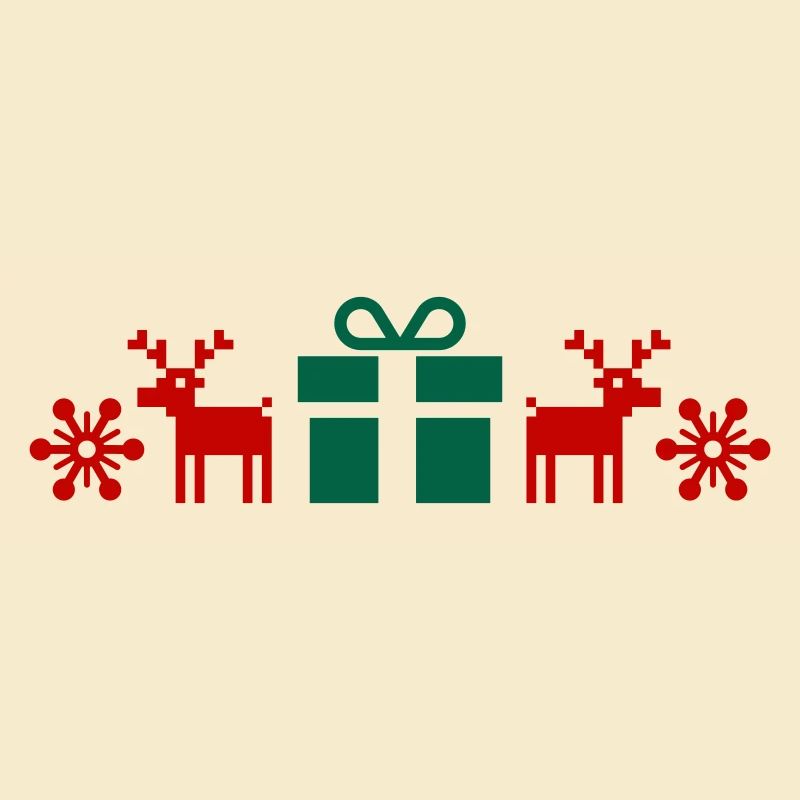 Norwegian Pattern, Christmas, Gift, Moose, Text