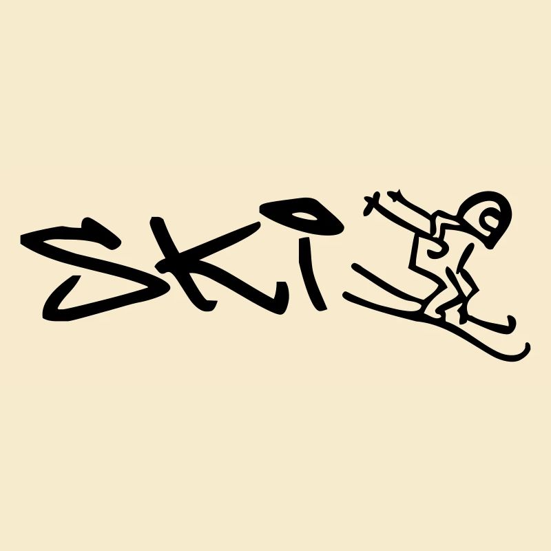 winterliches Ski Downhill
