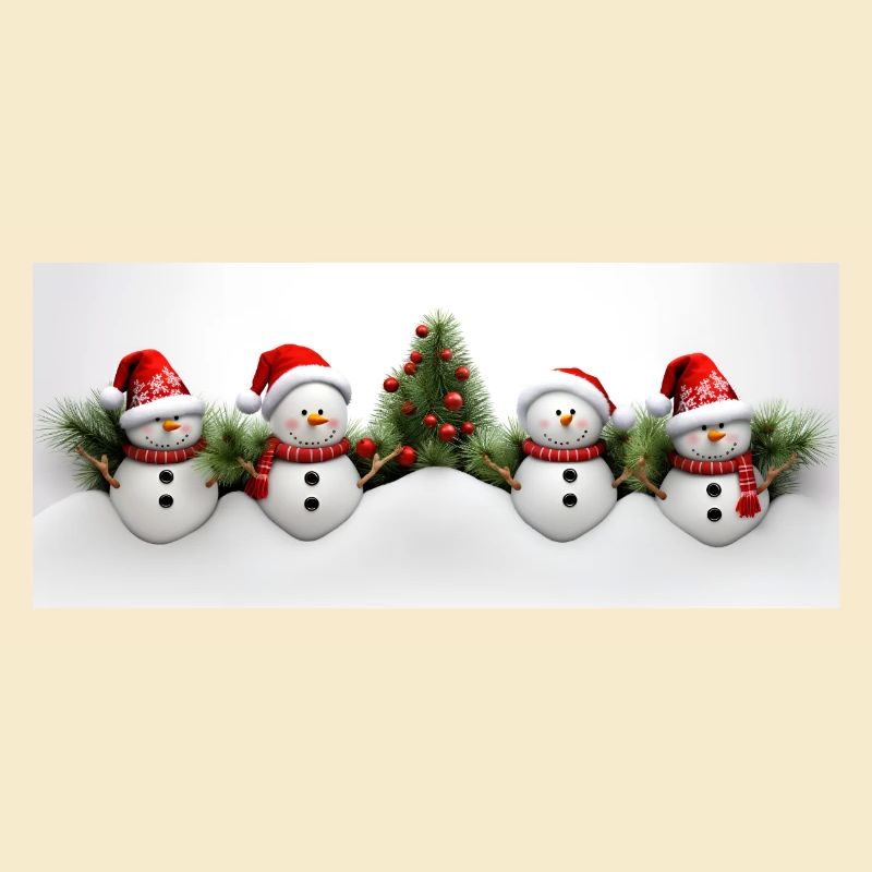 Schneemann mit Weihnachtsbaum