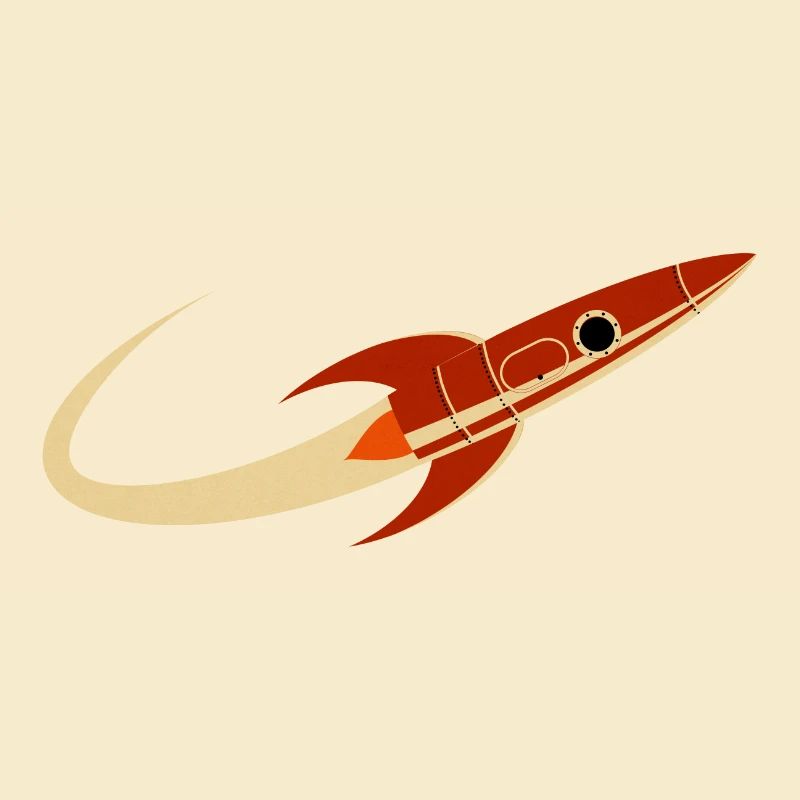 Red Space Rocket