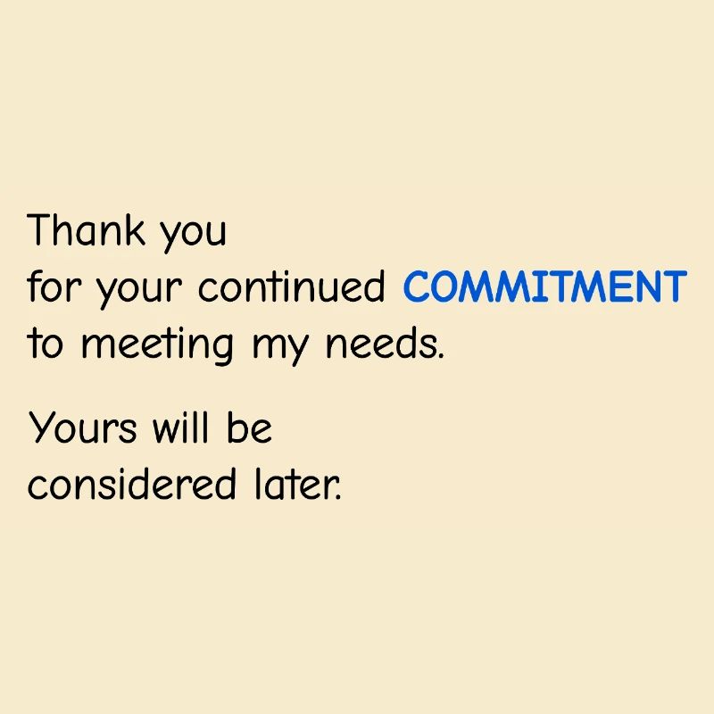 Baby Performance Review - Commitment