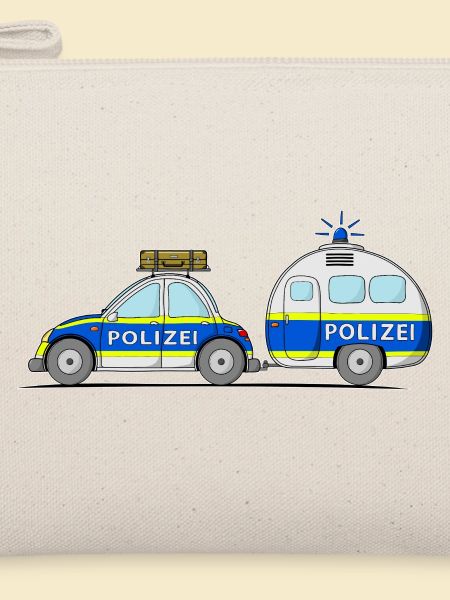Polizeiauto mit Anhänger