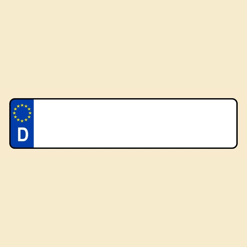 plaque d'immatriculation D