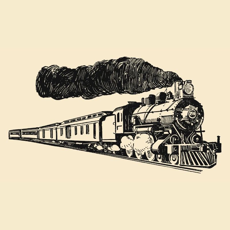 Zug-eisenbahn-dampflok-lo